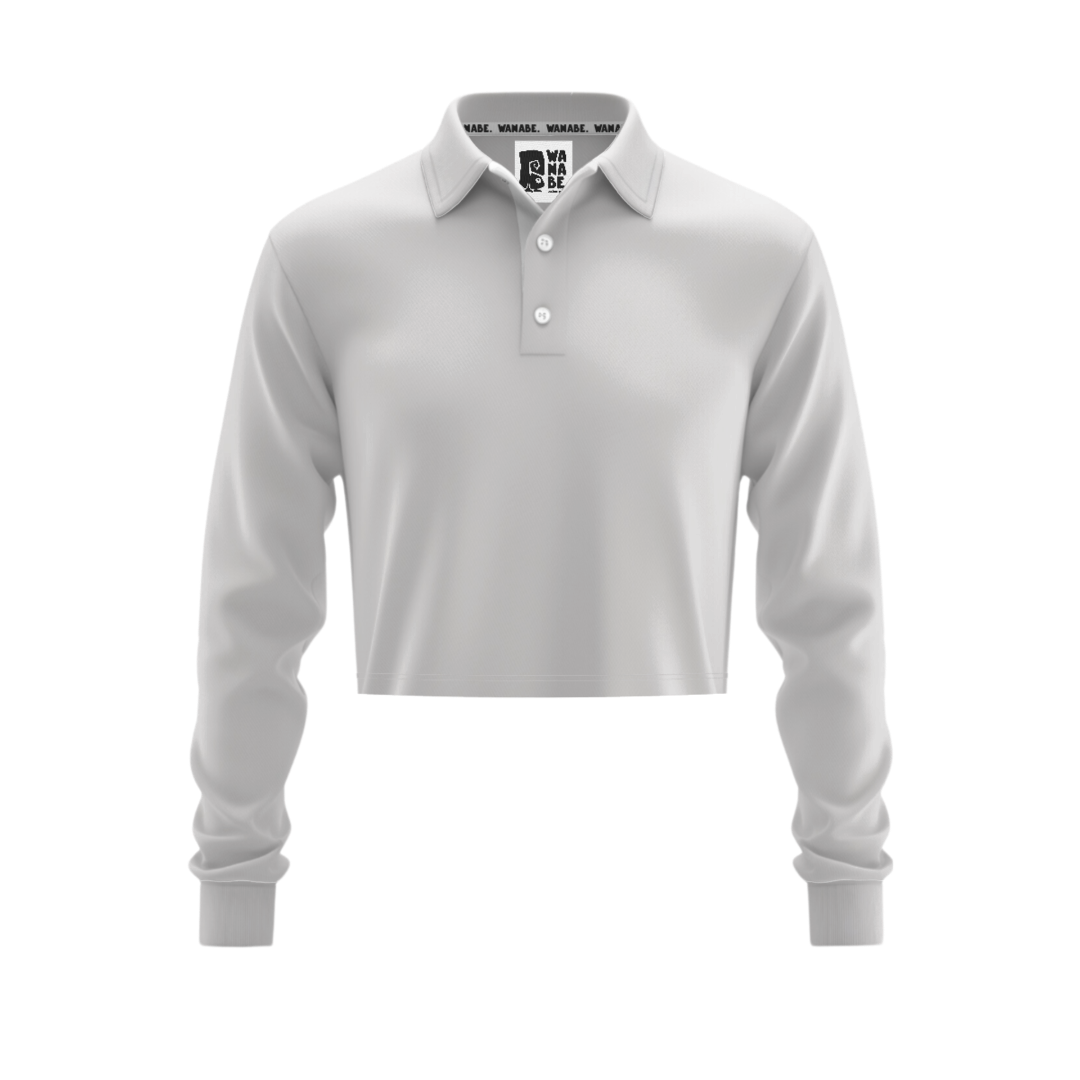 CUSTOM CROPPED POLO L/S