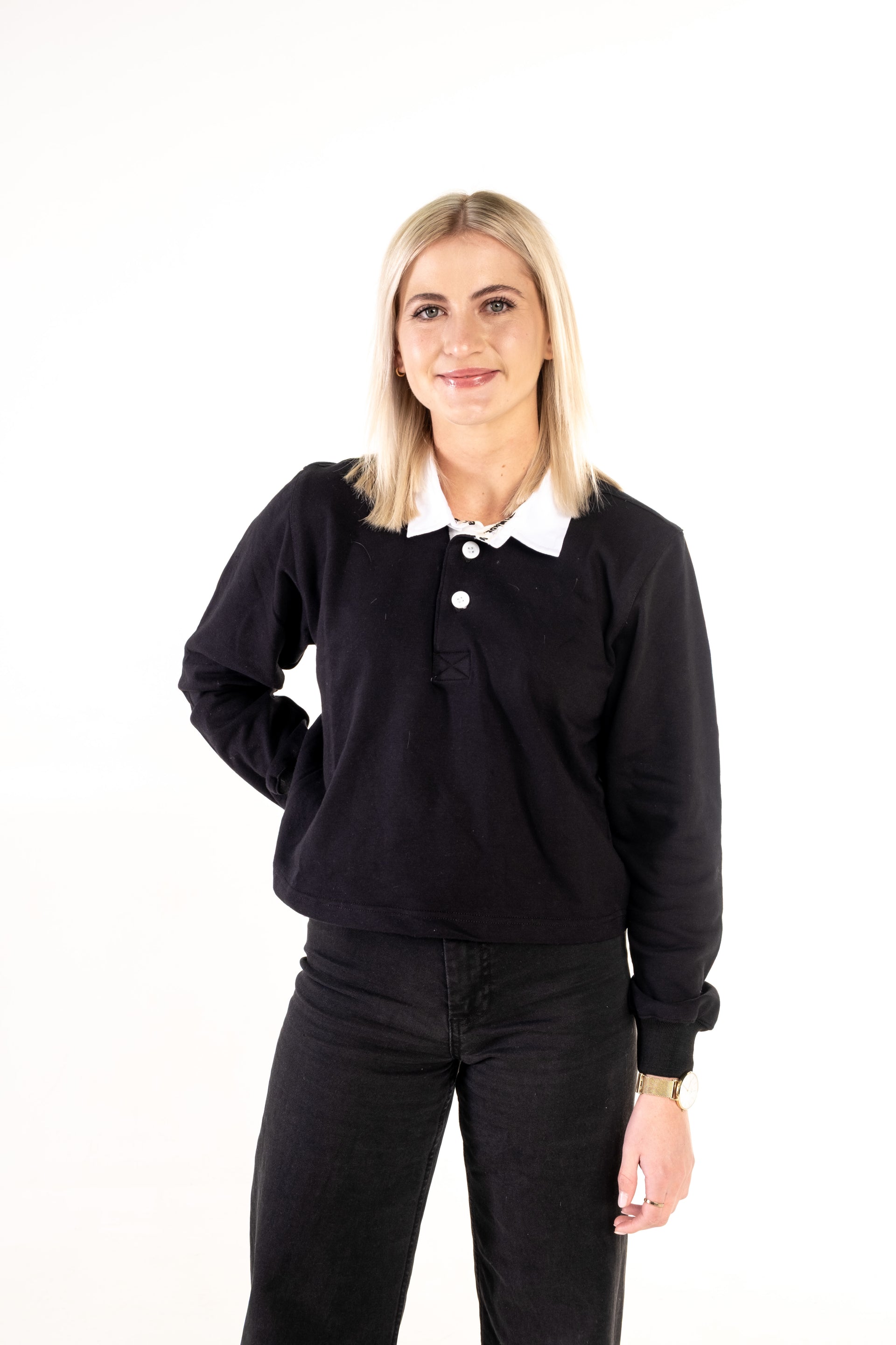CUSTOM CROPPED POLO L/S